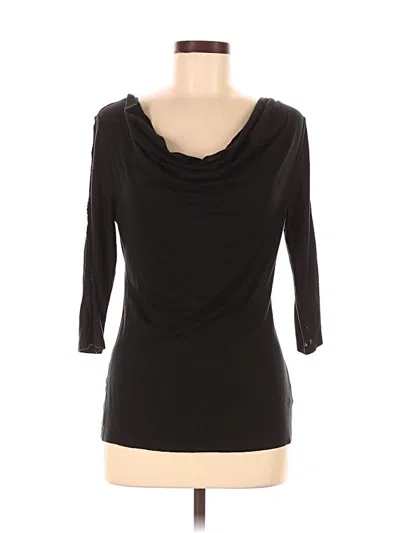 Pre-owned Deletta 3/4 Sleeve Top Black Cowl Neck Tops