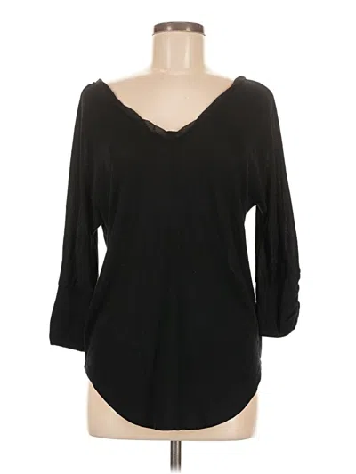Pre-owned Deletta 3/4 Sleeve Top Black V Neck Tops