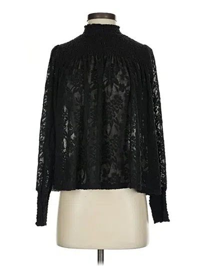 Pre-owned Deletta Long Sleeve Blouse In Black