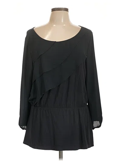 Pre-owned Deletta Long Sleeve Blouse In Black