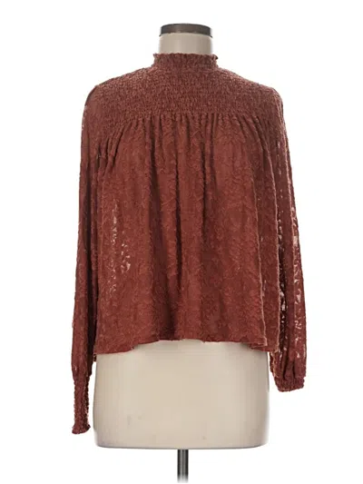 Pre-owned Deletta Long Sleeve Blouse In Brown