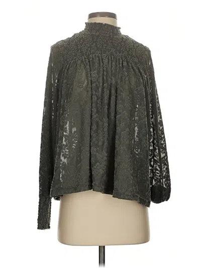 Pre-owned Deletta Long Sleeve Blouse In Gray