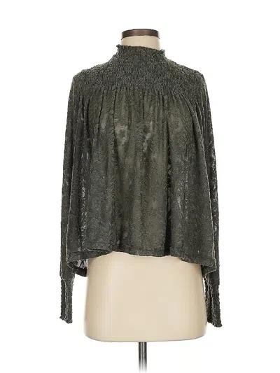 Pre-owned Deletta Long Sleeve Blouse In Green