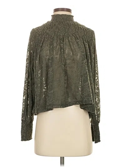 Pre-owned Deletta Long Sleeve Blouse In Green