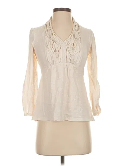 Pre-owned Deletta Long Sleeve Blouse In Ivory
