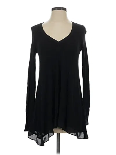 Pre-owned Deletta Long Sleeve Top Black V-neck Tops