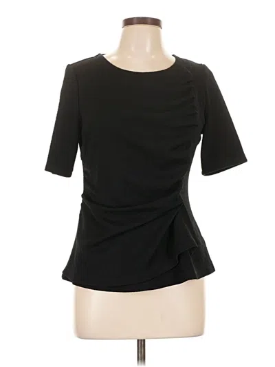 Pre-owned Deletta Short Sleeve Top Black Boatneck Tops