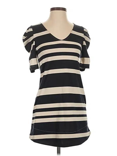 Pre-owned Deletta Short Sleeve Top Black V Neck Tops