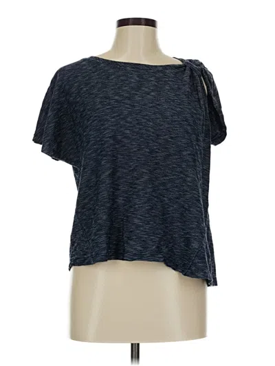 Pre-owned Deletta Short Sleeve Top Blue One Shoulder Neckline Tops
