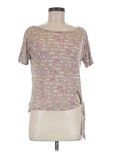 Pre-owned Deletta Short Sleeve Top Pink Boatneck Tops