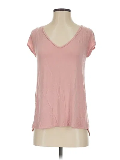 Pre-owned Deletta Short Sleeve Top Pink V Neck Tops