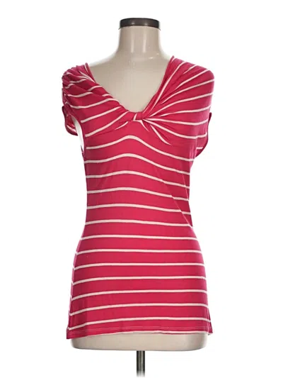 Pre-owned Deletta Short Sleeve Top Red Sweetheart Neckline Tops