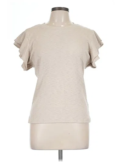 Pre-owned Deletta Short Sleeve Turtleneck In Tan