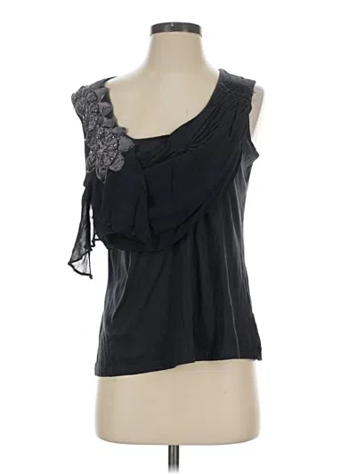 Pre-owned Deletta Sleeveless Blouse In Black