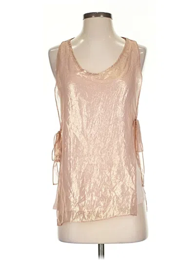 Pre-owned Deletta Sleeveless Blouse In Gold