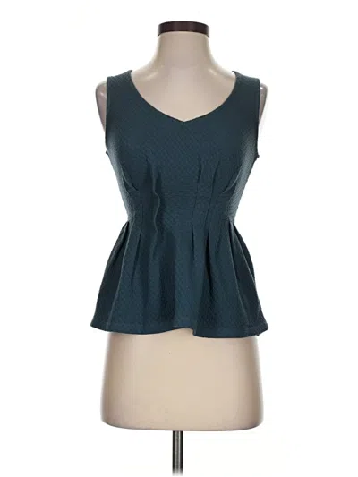Pre-owned Deletta Sleeveless Blouse In Teal