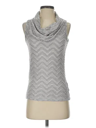 Pre-owned Deletta Sleeveless Top Gray Cowl Neck Tops
