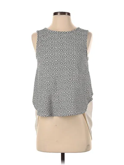 Pre-owned Deletta Sleeveless Top Gray Halter Neckline Tops