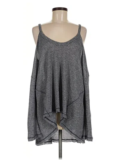 Pre-owned Deletta Sleeveless Top Gray Halter Neckline Tops