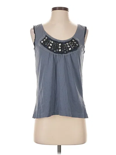 Pre-owned Deletta Sleeveless Top Gray Scoop Neck Tops