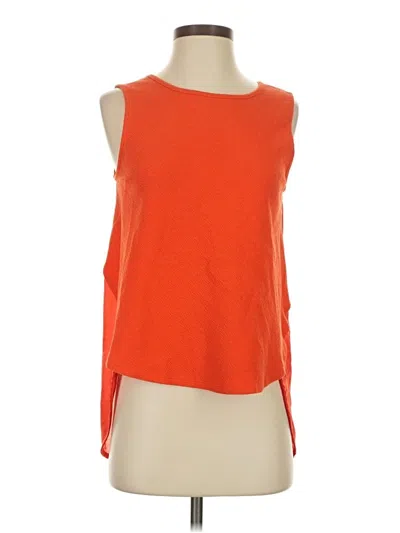 Pre-owned Deletta Sleeveless Top Orange One Shoulder Neckline Tops