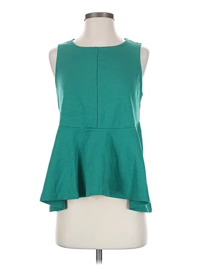 Pre-owned Deletta Sleeveless Top Teal Halter Neckline Tops