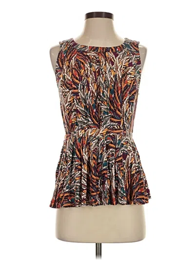 Pre-owned Deletta Tank Top Brown Halter Neckline Tops