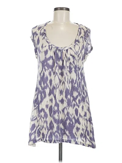 Pre-owned Deletta Tank Top Purple Plunge Neckline Tops