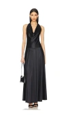Delfi Adora Long Dress In Black