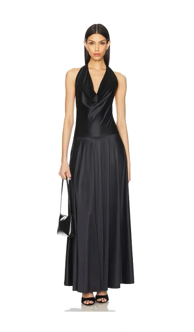 Delfi Adora Long Dress In Black