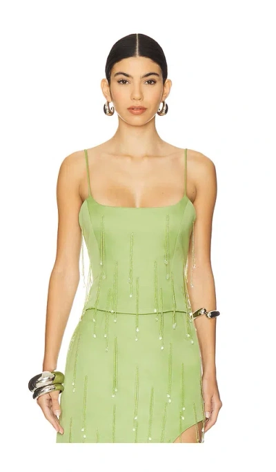 Delfi Bijou Top In Green