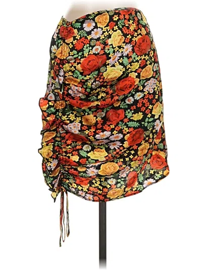 Pre-owned Delfi Collective Casual Skirt In Orange
