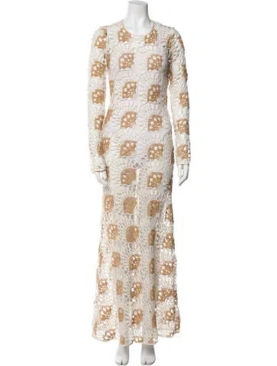 Pre-owned Delfi Collective Colorblock Pattern Long Dress In Multi