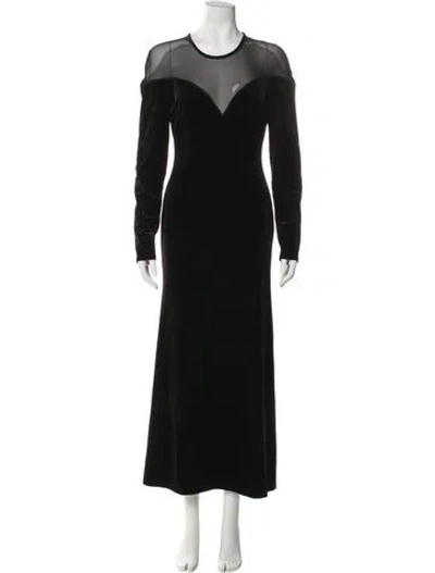 Pre-owned Delfi Collective Crew Neck Long Dress In Black
