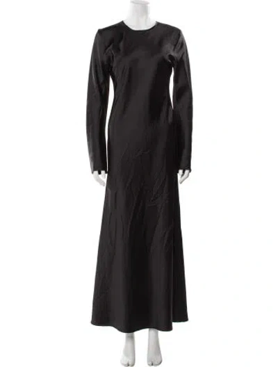 Pre-owned Delfi Collective Crew Neck Long Dress In Black