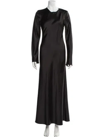 Pre-owned Delfi Collective Crew Neck Long Dress In Black