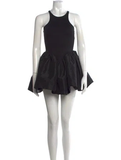 Pre-owned Delfi Collective Crew Neck Sleeveless Crop Top In Black