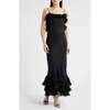 Delfi Collective Delina Ruffle Open Back Mermaid Gown