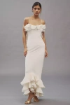 Delfi Collective Delina Ruffled Open-back Maxi Dress