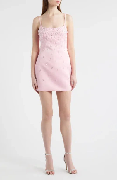 Delfi Collective Diane Crystal Embellished Cocktail Minidress In Pink