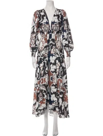 Pre-owned Delfi Collective Floral Print Long Dress In Multicolor