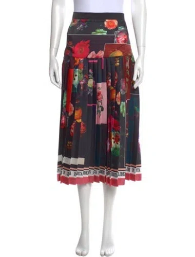 Pre-owned Delfi Collective Floral Print Midi Length Skirt In Multi