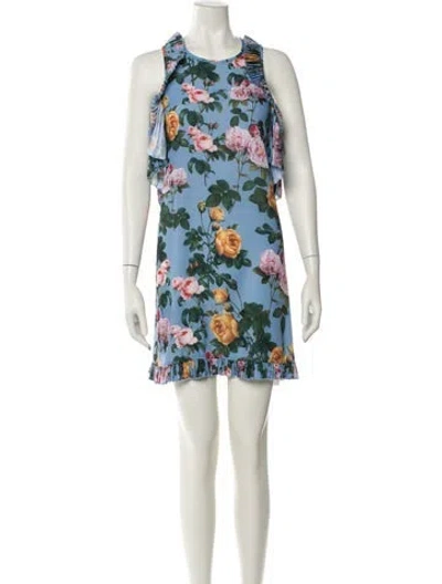 Pre-owned Delfi Collective Floral Print Mini Dress In Multi