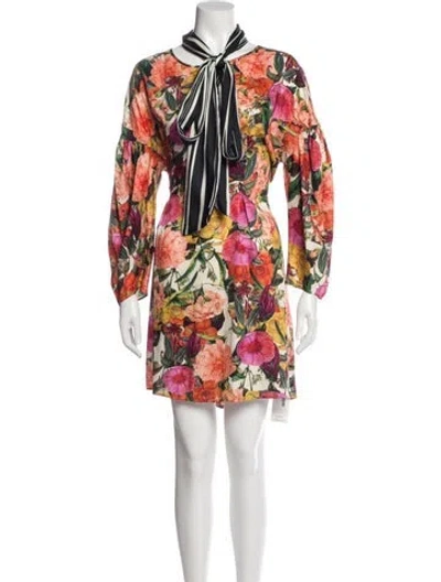Pre-owned Delfi Collective Floral Print Mini Dress In Multi