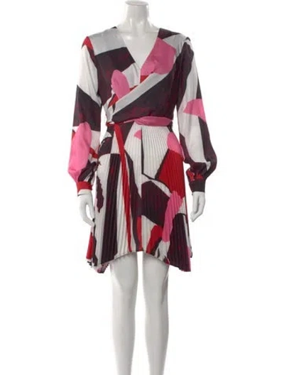 Pre-owned Delfi Collective Graphic Print Mini Dress In White