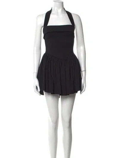 Pre-owned Delfi Collective Halterneck Mini Dress In Black