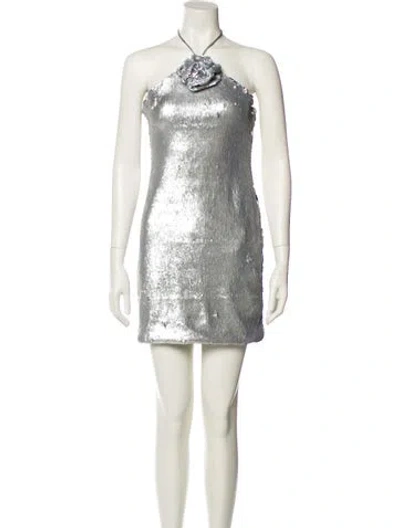 Pre-owned Delfi Collective Halterneck Mini Dress In Multi