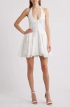 Delfi Collective Hera Eyelet Halter Minidress In White