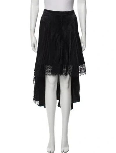 Pre-owned Delfi Collective Lace Pattern Midi Length Skirt In Black