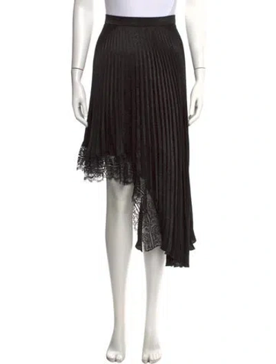 Pre-owned Delfi Collective Lace Pattern Midi Length Skirt In Black